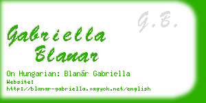 gabriella blanar business card