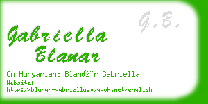 gabriella blanar business card